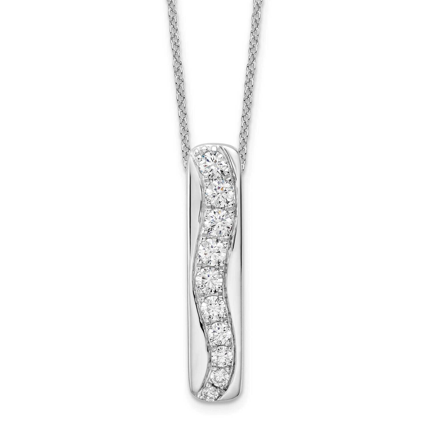 True Origin Diamond Vs/Si D E F Necklace 14k White Gold PM9383-075-WLD