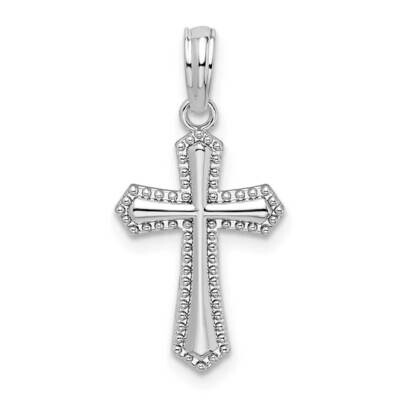 Beaded Passion Cross Pendant Sterling Silver Polished QC10350, MPN: QC10350, 637218173624
