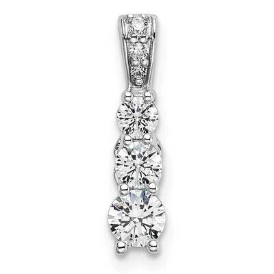 Diamond 3-Stone Pendant 14k White Gold PM7489-050-WLG, MPN: PM7489-050-WLG, 883957884462