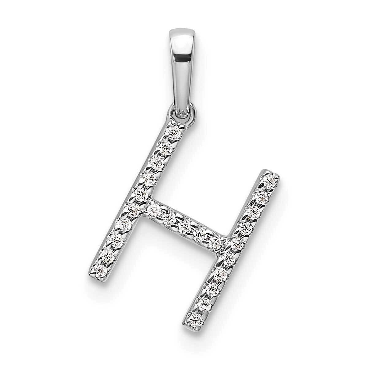 Diamond Letter H Initial Pendant 14k White Gold PM9798H-008-WA, MPN: PM9798H-008-WA,