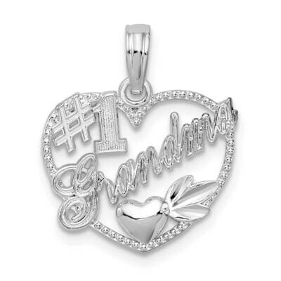 #1 Grandma In Heart Pendant Sterling Silver QC10298, MPN: QC10298, 637218172313