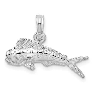 Mahi-Mahi Fish Pendant Sterling Silver Polished QC10331, MPN: QC10331, 637218173273