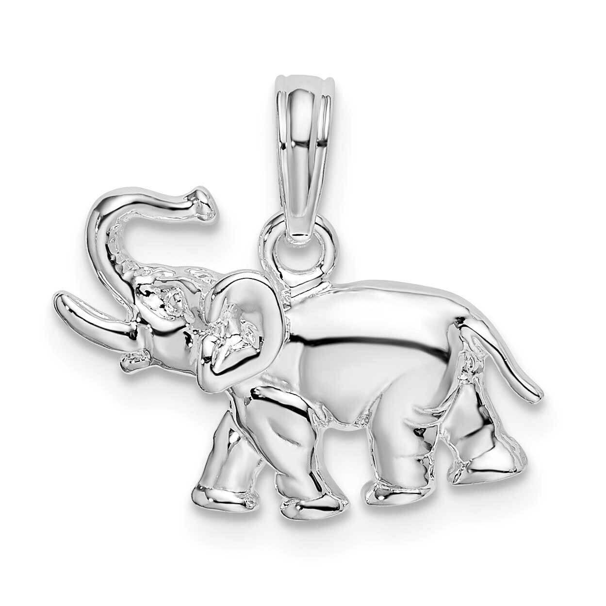Elephant Pendant Sterling Silver Polished QC10334, MPN: QC10334, 637218173303