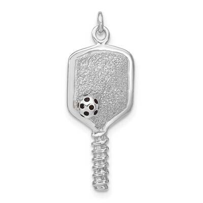 Enamel Pickleball Charm Sterling Silver QC11001 by Men&#39;s Jewelry and Accessories, MPN: QC11001,