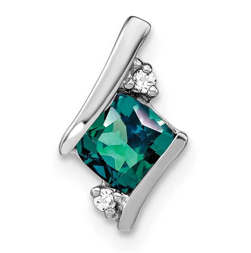 Cushion Cr. Alexandrite Diamond Chain Slide 10k White Gold PM7398-CA-002-1WA, MPN: PM7398-CA-002-1W…