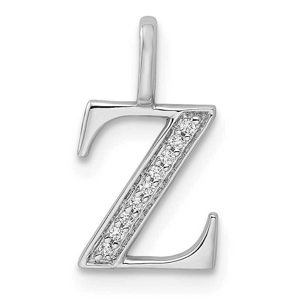 Diamond Letter Z Initial Pendant 14k White Gold PM8365Z-004-WA