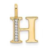 Diamond Letter H Initial Pendant 14k Gold PM8365H-003-YA, MPN: PM8365H-003-YA,