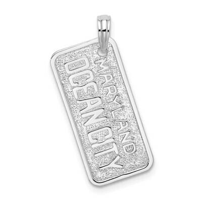 Polish Texture Ocean City Md License Plate Pendant Sterling Silver QC10061, MPN: QC10061, 637218159…