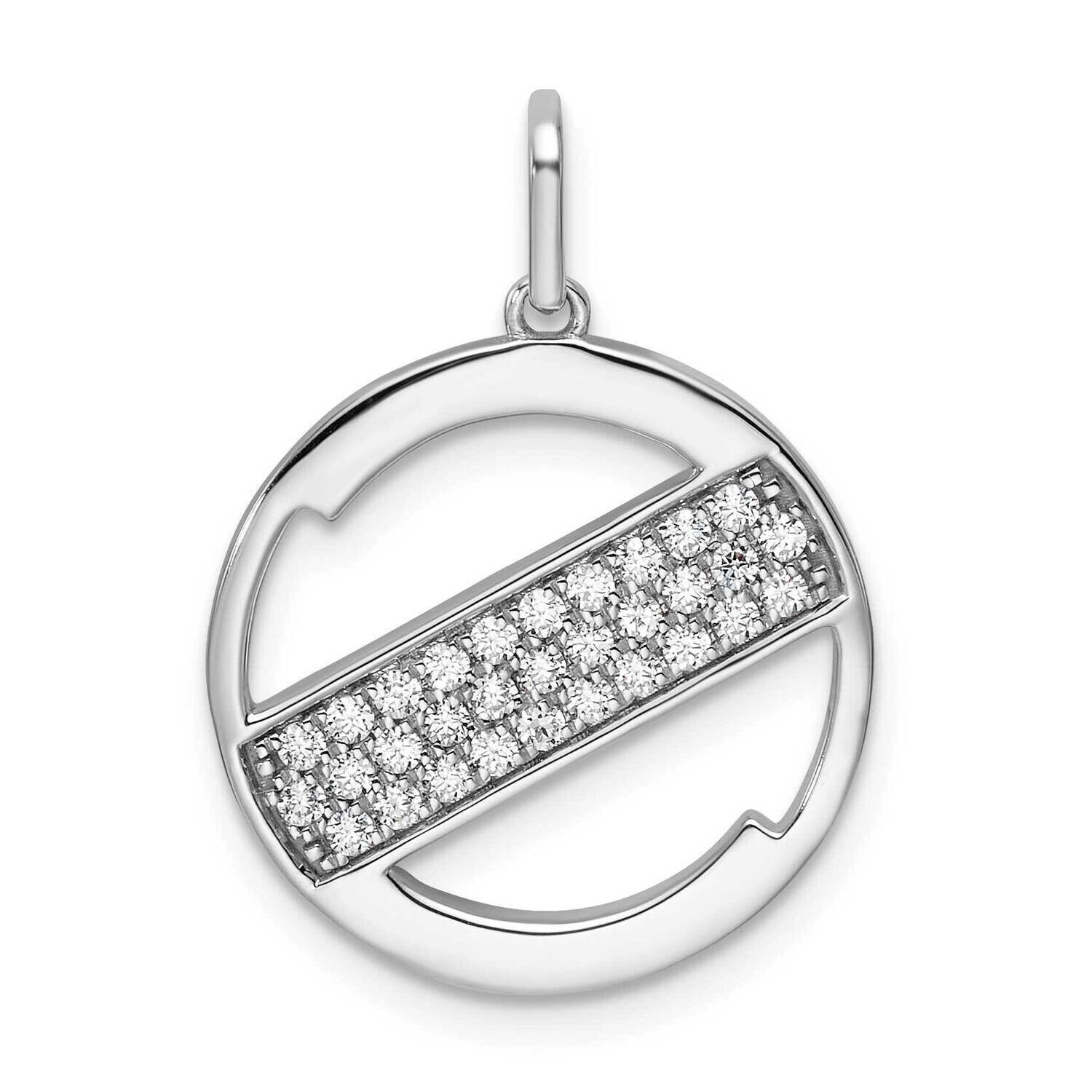 Gatsby Diamond Initial Z Charm 14k White Gold PM9843Z-033-WA