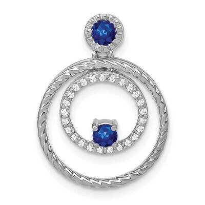 Sapphire Diamond Circles Pendant 14k White Gold PM7209-SA-013-WA, MPN: PM7209-SA-013-WA,