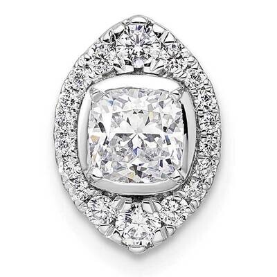 Diamond Halo Chain Slide 14k White Gold PM9661-075-WLG, MPN: PM9661-075-WLG, 883957883595