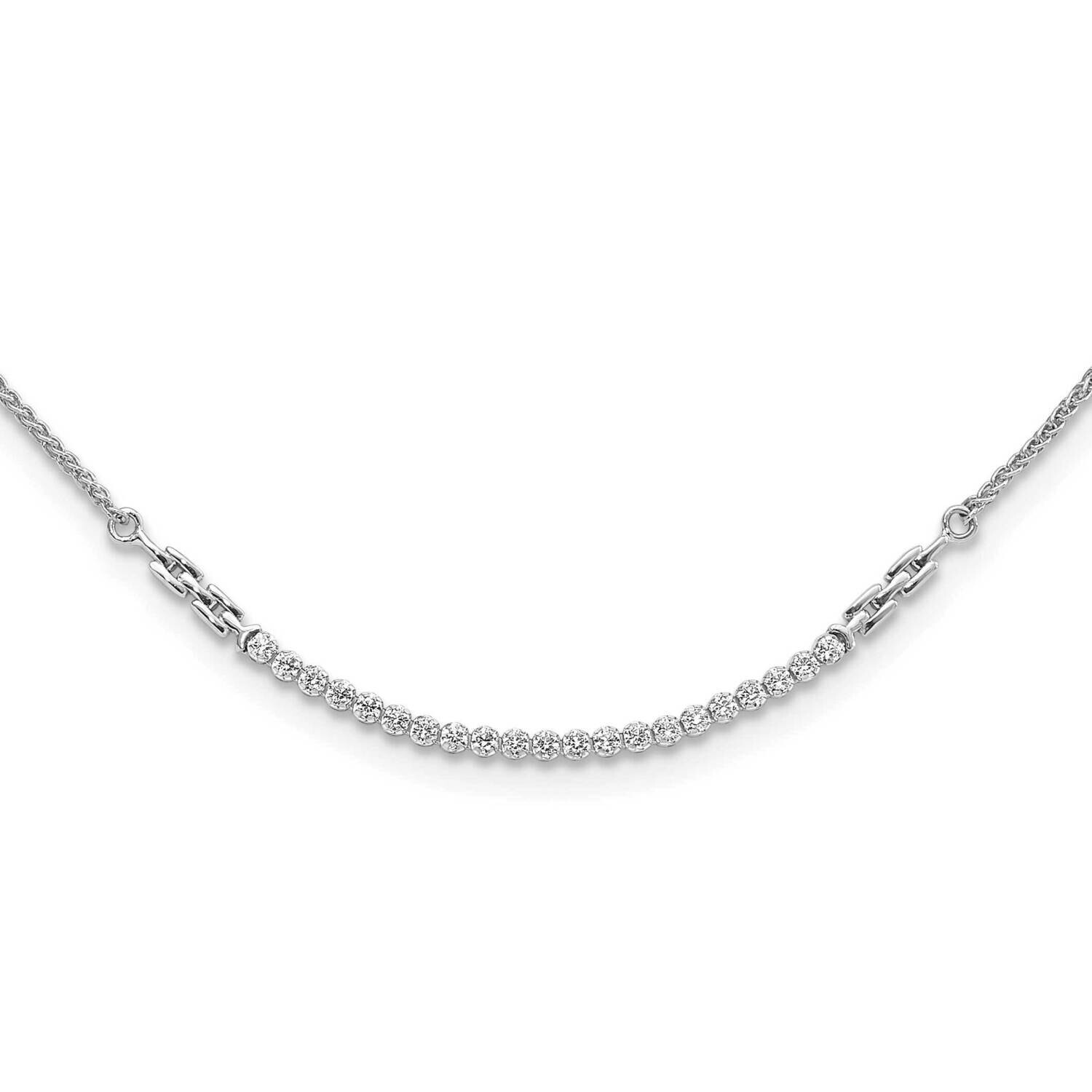 Diamond Tennis Style Bolo Adjustable Necklace 14k White Gold PM9450-042-WLG, MPN: PM9450-042-WLG, 8…