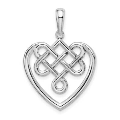 Celtic Knot Heart Pendant Sterling Silver Polished QC10114, MPN: QC10114, 637218162062