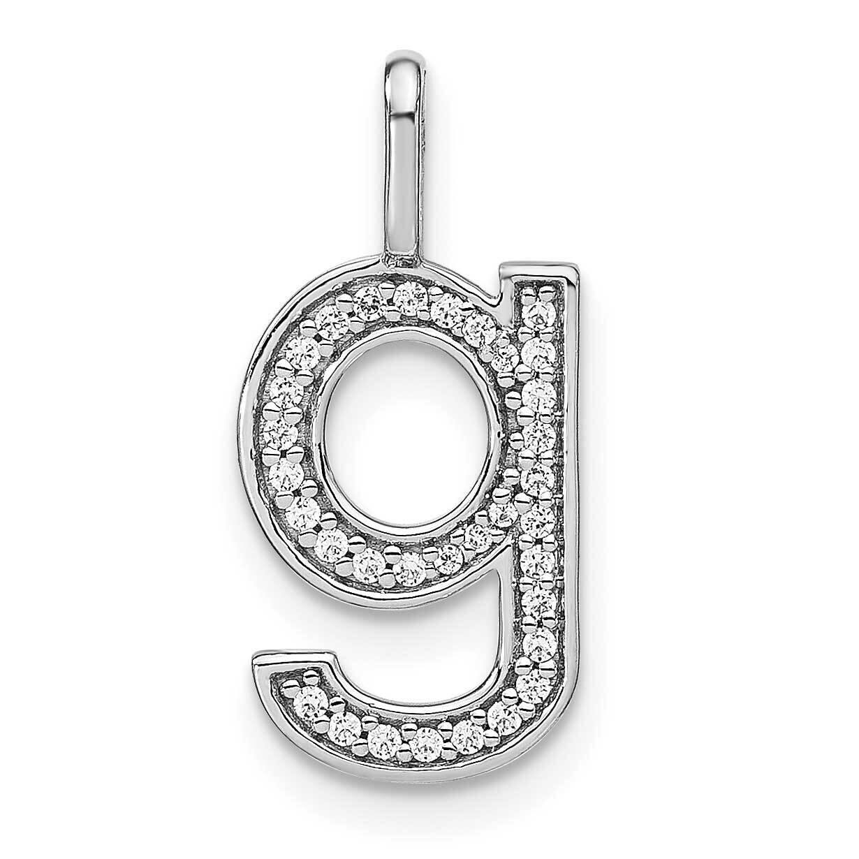 Diamond Lower Case Letter G Initial Pendant 14k White Gold PM8368G-011-WA, MPN: PM8368G-011-WA, 196…