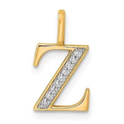 Diamond Letter Z Initial Pendant 10k Gold PM8365Z-004-1YA, MPN: PM8365Z-004-1YA,