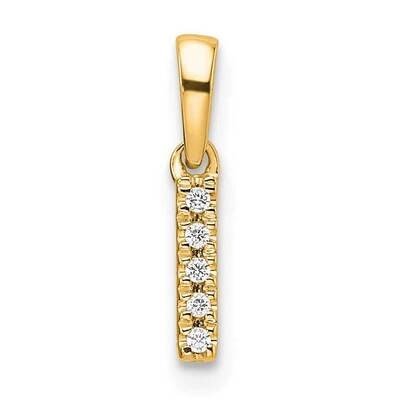 Diamond Letter I Initial Bail Pendant 14k Gold PM9797I-003-YA, MPN: PM9797I-003-YA,