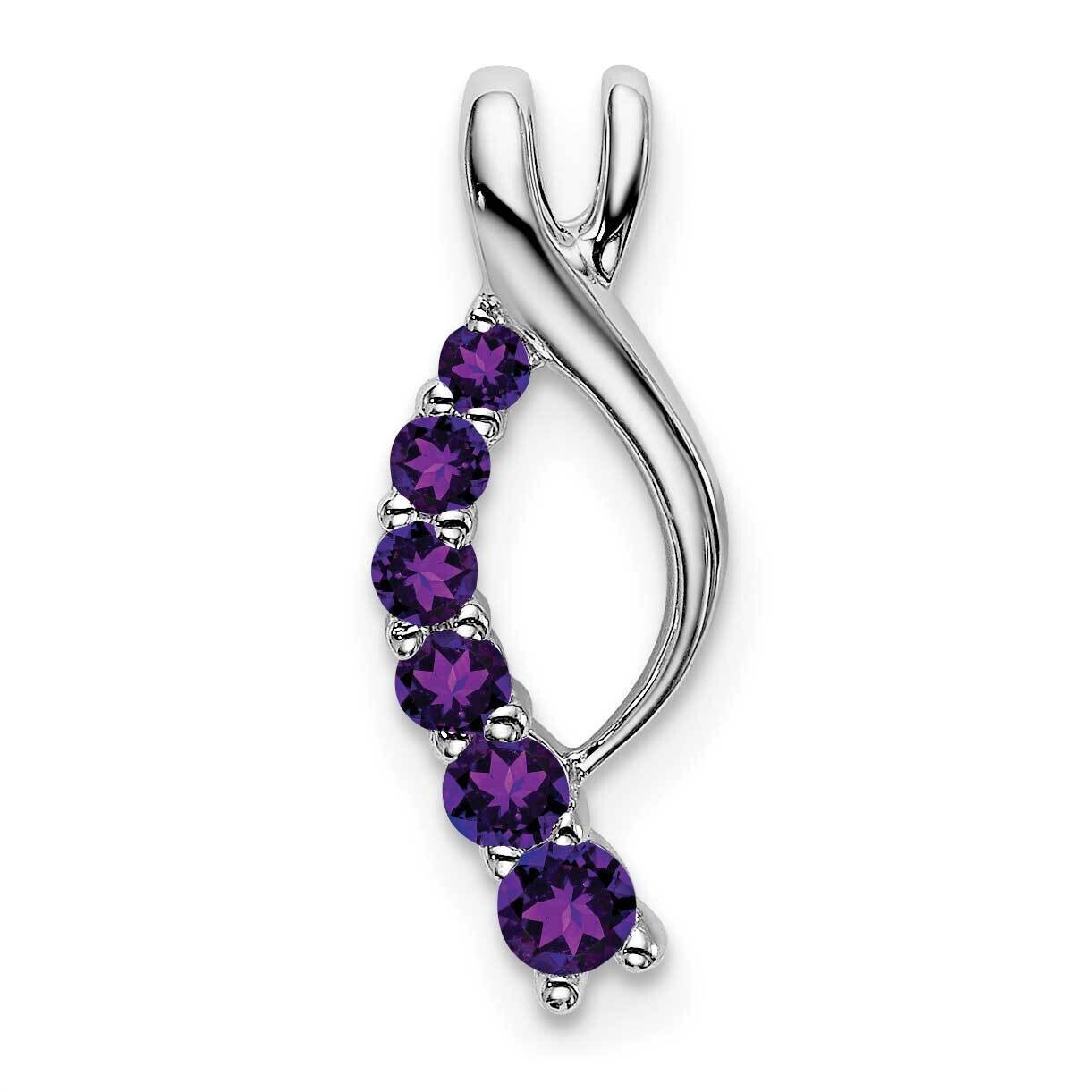 Amethyst Journey Chain Slide 14k White Gold PM7144-AM-W, MPN: PM7144-AM-W,