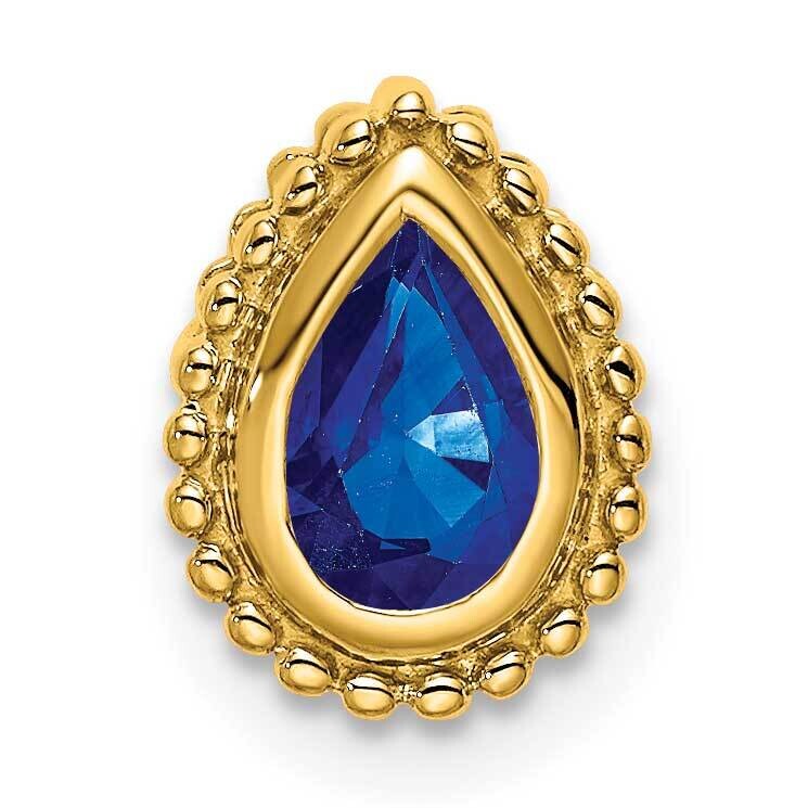 Pear Sapphire Chain Slide 9.25 Inch 14k Gold PM7203-SA-Y, MPN: PM7203-SA-Y,