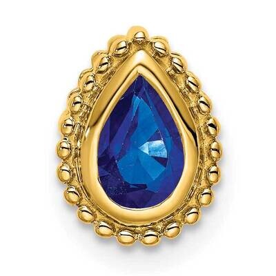 Pear Sapphire Chain Slide 9.25 Inch 14k Gold PM7203-SA-Y, MPN: PM7203-SA-Y,