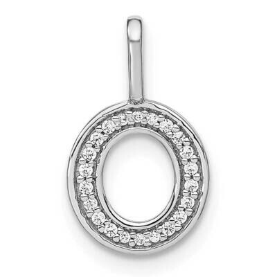 Diamond Lower Case Letter O Initial Pendant 14k White Gold PM8368O-007-WA, MPN: PM8368O-007-WA, 196…
