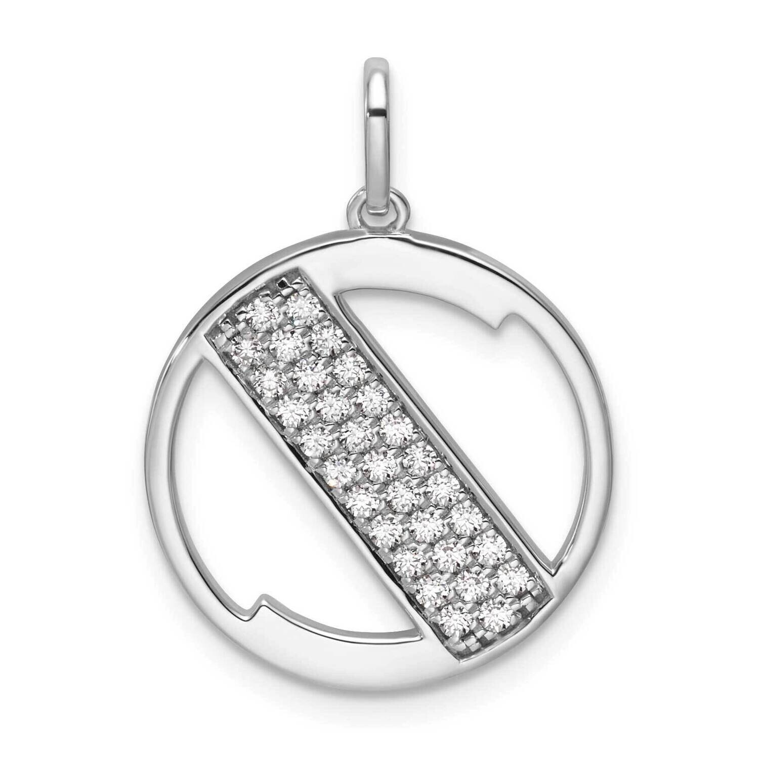Gatsby Diamond Initial S Charm 14k White Gold PM9843S-033-WA, MPN: PM9843S-033-WA,