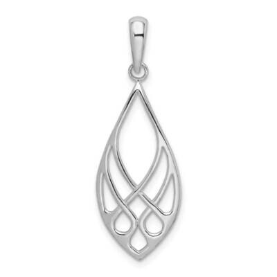 Teardrop Celtic Knot Pendant Sterling Silver Polished QC10110, MPN: QC10110, 637218162024