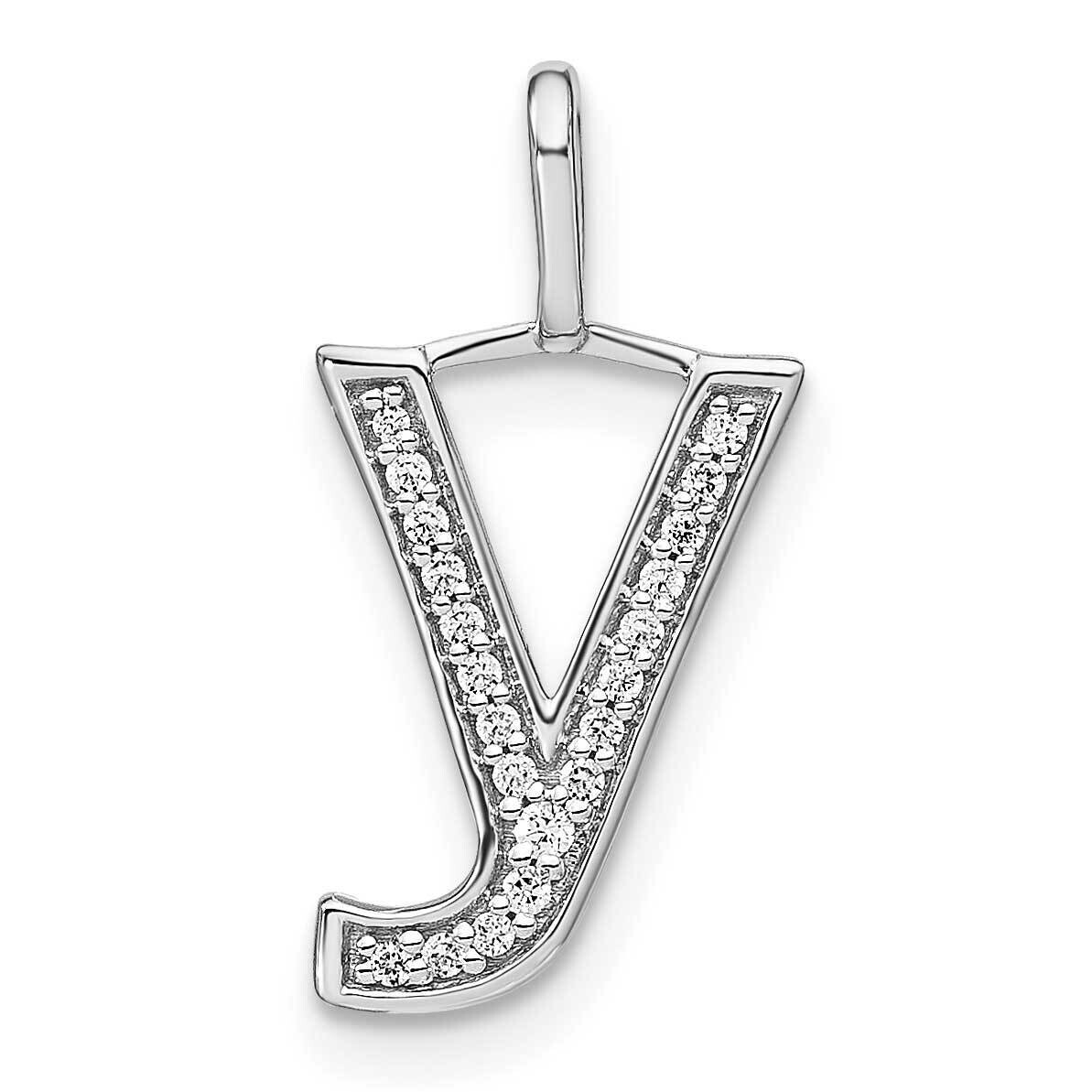 Diamond Lower Case Letter Y Initial Pendant 14k White Gold PM8368Y-008-WA, MPN: PM8368Y-008-WA, 196…