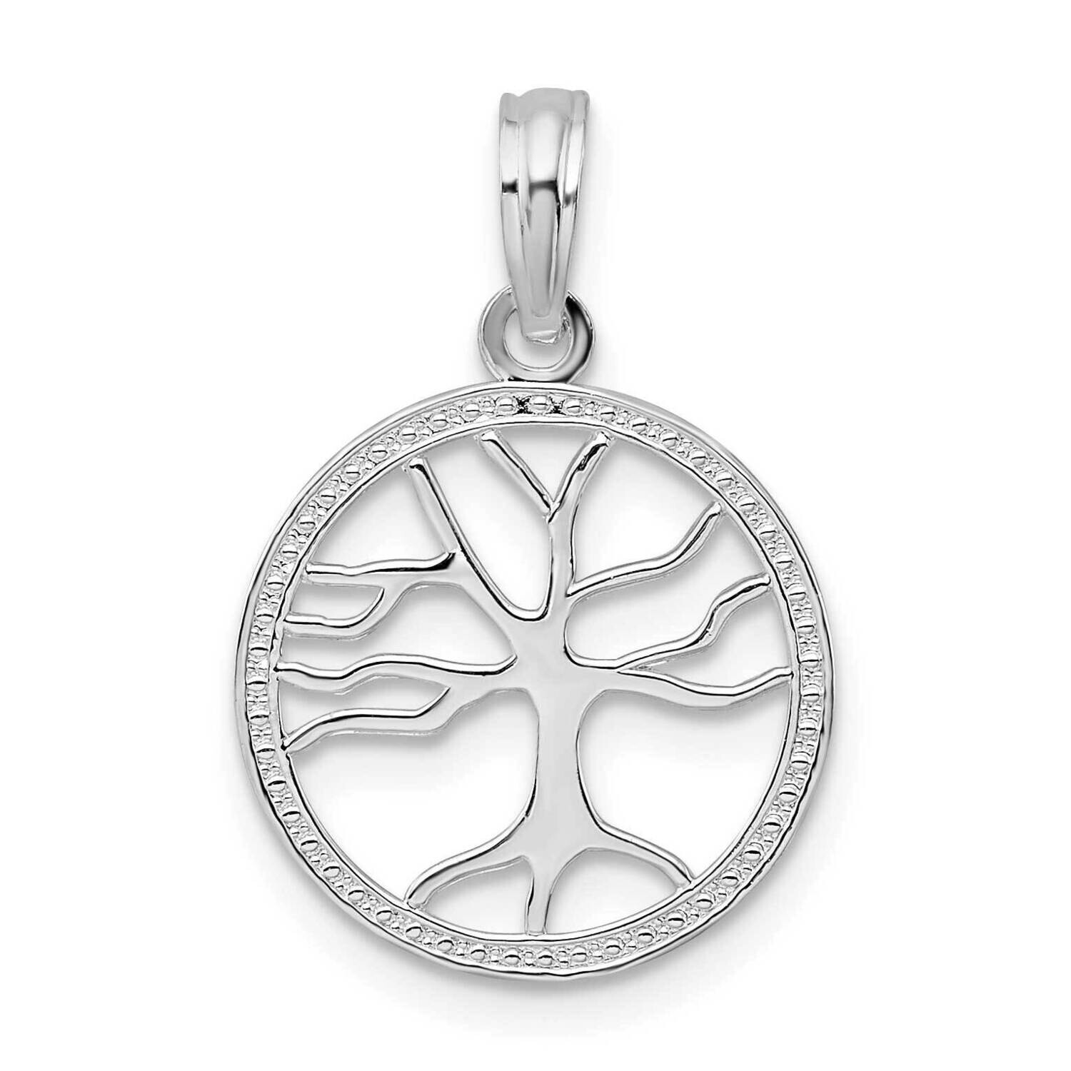 Cut-Out Tree Of Life Pendant Sterling Silver Polished QC10224