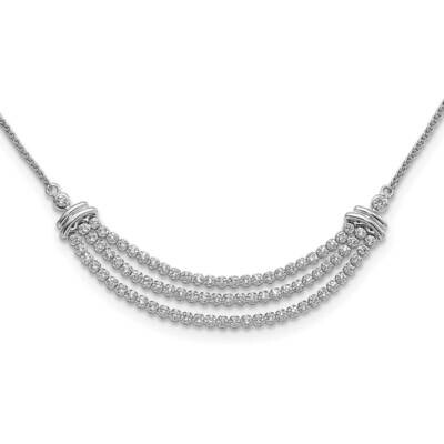 Diamond Three-Row Tennis Style Bolo Necklac 14k White Gold PM9452-175-WLG, MPN: PM9452-175-WLG, 883…