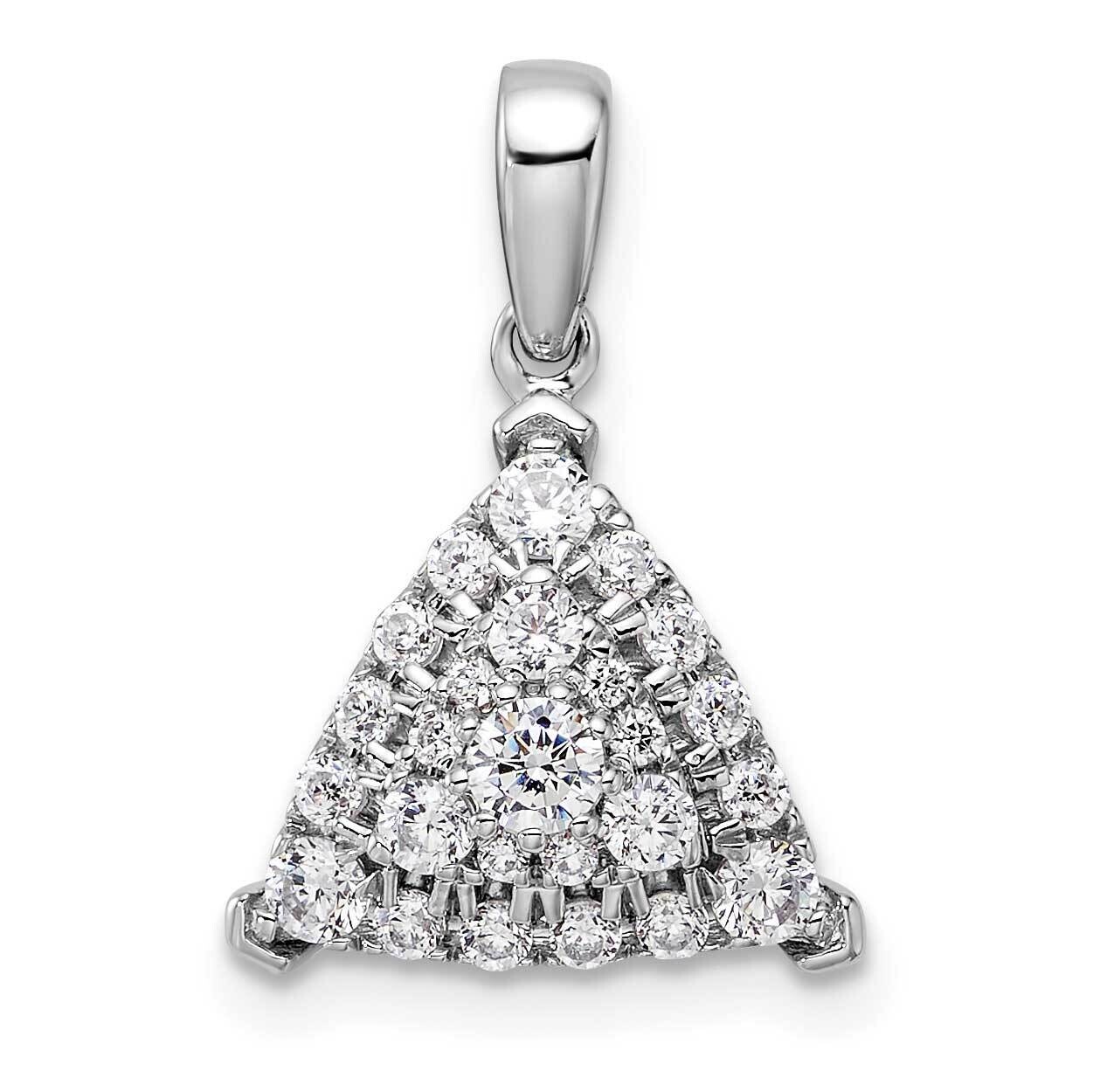 Diamond Triangle Cluster Pendant 14k White Gold PM9664-050-WLG, MPN: PM9664-050-WLG, 883957882093