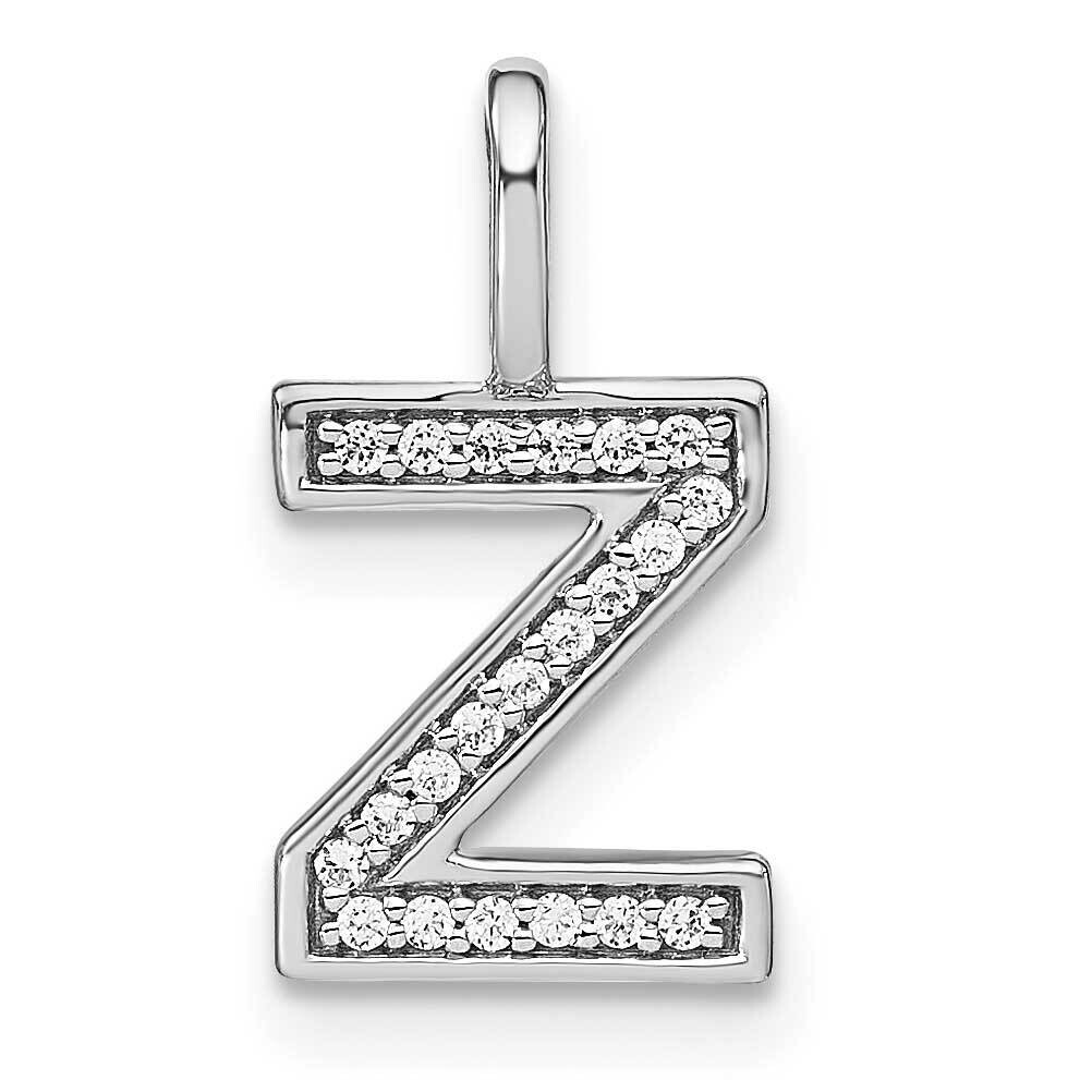 Diamond Lower Case Letter Z Initial Pendant 14k White Gold PM8368Z-007-WA, MPN: PM8368Z-007-WA, 196…