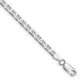 3.75mm Flat Anchor Chain 8 Inch Sterling Silver Rhodium-Plated QAN100R-8, MPN: QAN100R-8,