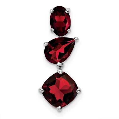 Garnet Chain Slide 14k White Gold PM7457-GA-W, MPN: PM7457-GA-W,