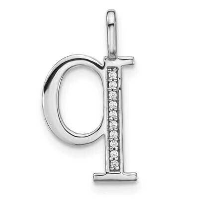 Diamond Lower Case Letter Q Initial Pendant 14k White Gold PM8366Q-004-WA, MPN: PM8366Q-004-WA, 196…