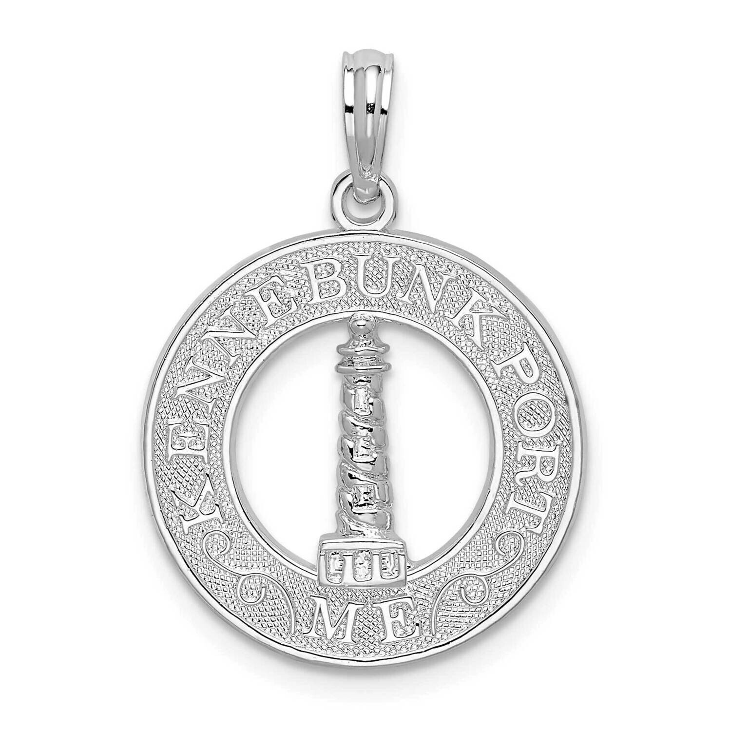 Kennebunkport Circle Lighthouse Pendant Sterling Silver QC10271, MPN: QC10271, 637218171316