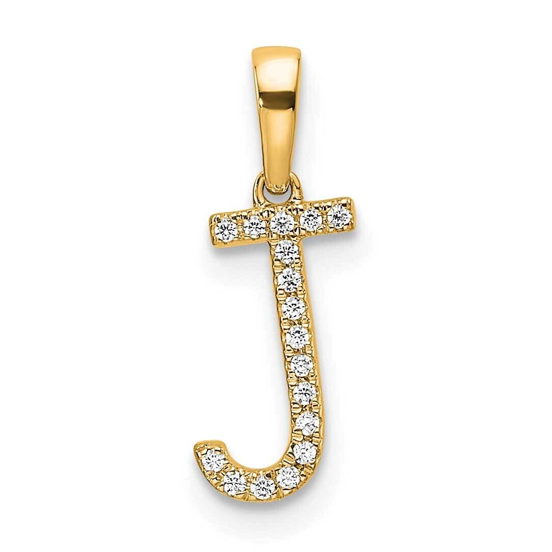 Diamond Letter J Initial Pendant 10k Gold PM9798J-005-1YA, MPN: PM9798J-005-1YA,