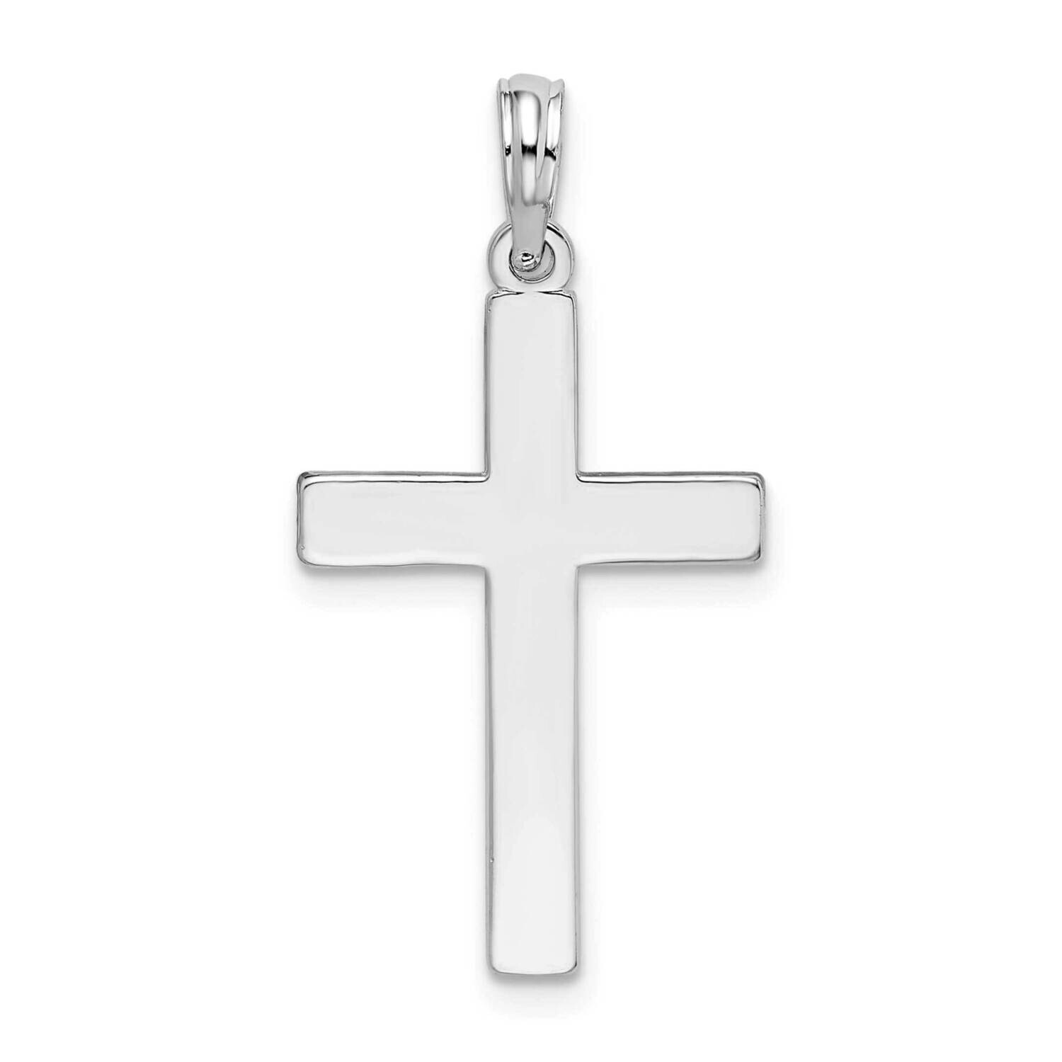 Flat Latin Cross Pendant Sterling Silver Polished QC10182, MPN: QC10182, 637218169412