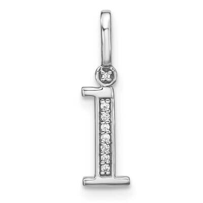 Diamond Lower Case Letter I Initial Pendant 14k White Gold PM8366I-002-WA, MPN: PM8366I-002-WA, 196…