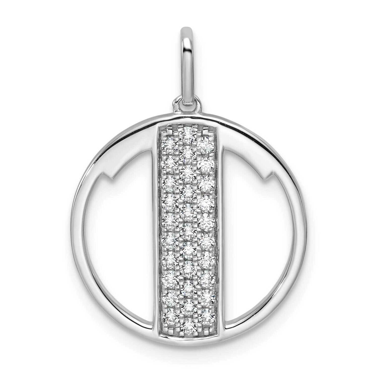 Gatsby Diamond Initial T Charm 14k White Gold PM9843T-033-WA, MPN: PM9843T-033-WA,