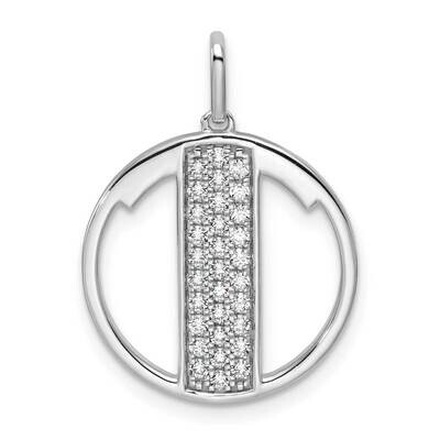 Gatsby Diamond Initial T Charm 14k White Gold PM9843T-033-WA, MPN: PM9843T-033-WA,