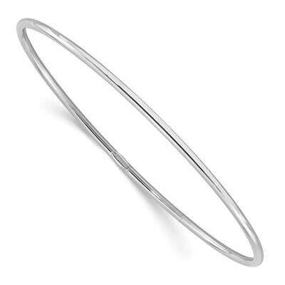 Polished Slip-On Bangle Sterling Silver Rhodium-Plated QB1473, MPN: QB1473,