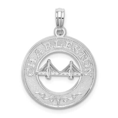 Textured Charleston Bridge Pendant Sterling Silver QC10395, MPN: QC10395, 637218176601