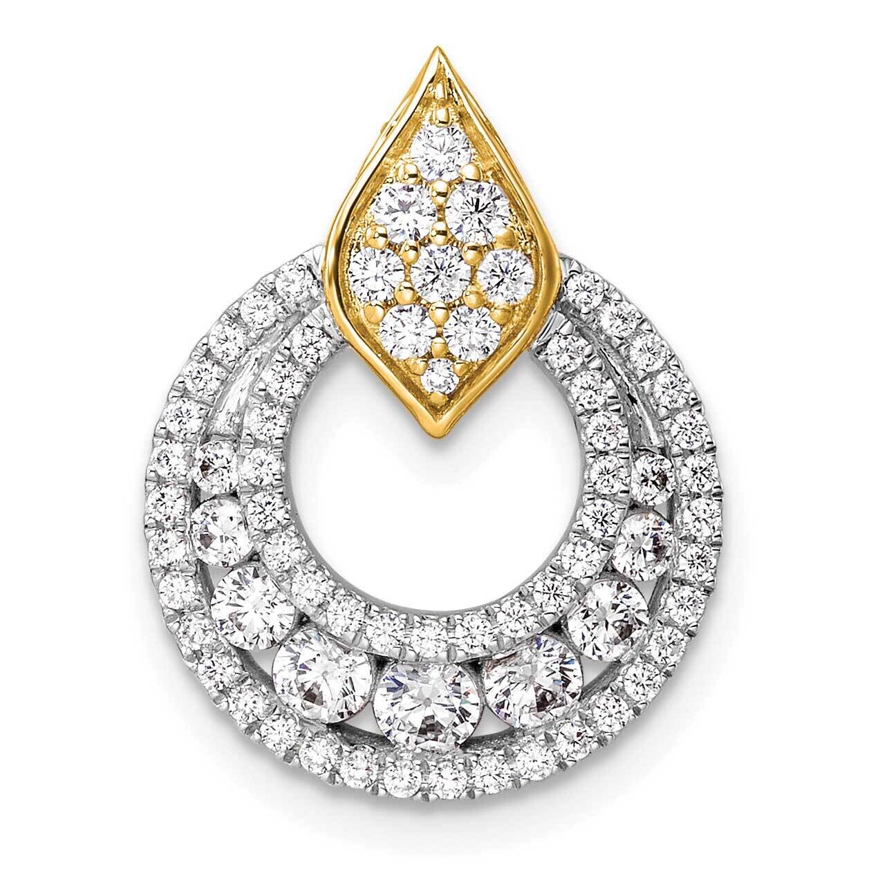 Diamond Fancy Chain Slide 14k Two-Tone Gold PM9671-080-WYLG, MPN: PM9671-080-WYLG, 883957886008