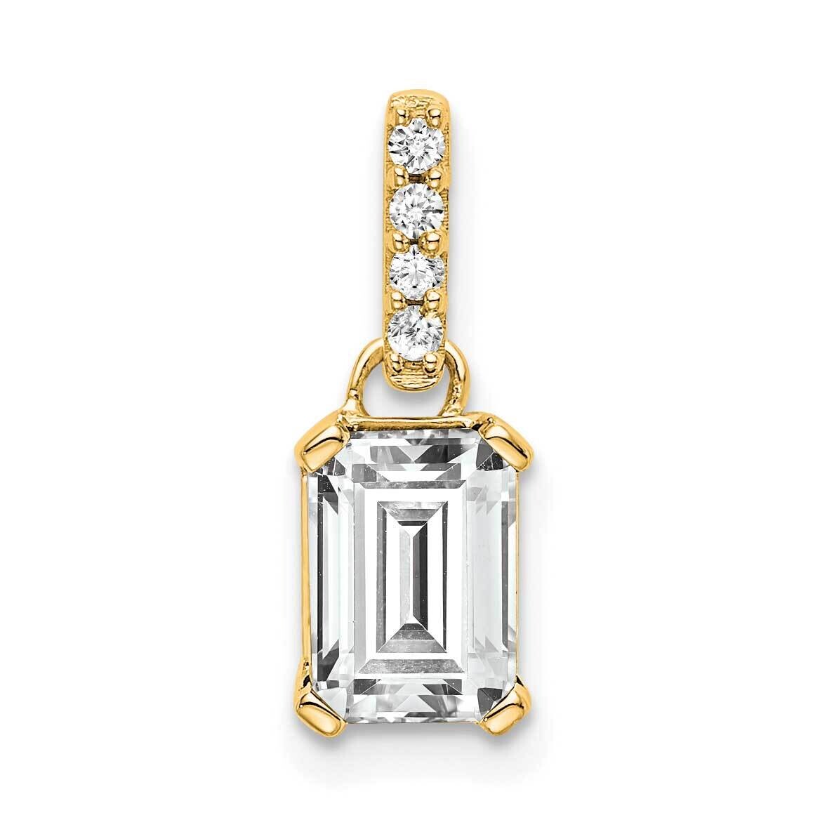 Topaz Diamond Pendant 14k White Gold PM7410-WT-004-YA, MPN: PM7410-WT-004-YA,