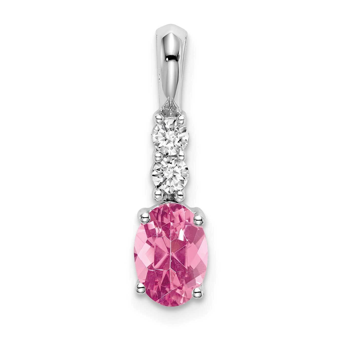 Oval Pink Tourmaline Diamond Pendant 14k White Gold PM7406-PT-013-WA, MPN: PM7406-PT-013-WA, 191101…