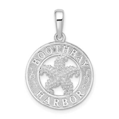Rh-Plated Polish Booth Bay Starfish Pendant Sterling Silver QC10068, MPN: QC10068, 637218159758