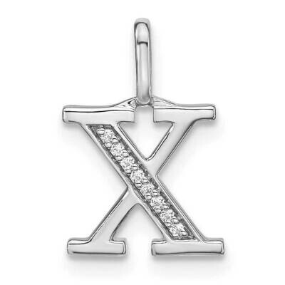 Diamond Lower Case Letter X Initial Pendant 14k White Gold PM8366X-003-WA, MPN: PM8366X-003-WA, 196…
