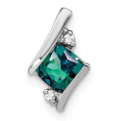 Antique Cushion Cr. Alexandrite Diamond Pendant Sterling Silver PM7398-CA-002-SSA, MPN: PM7398-CA-0…