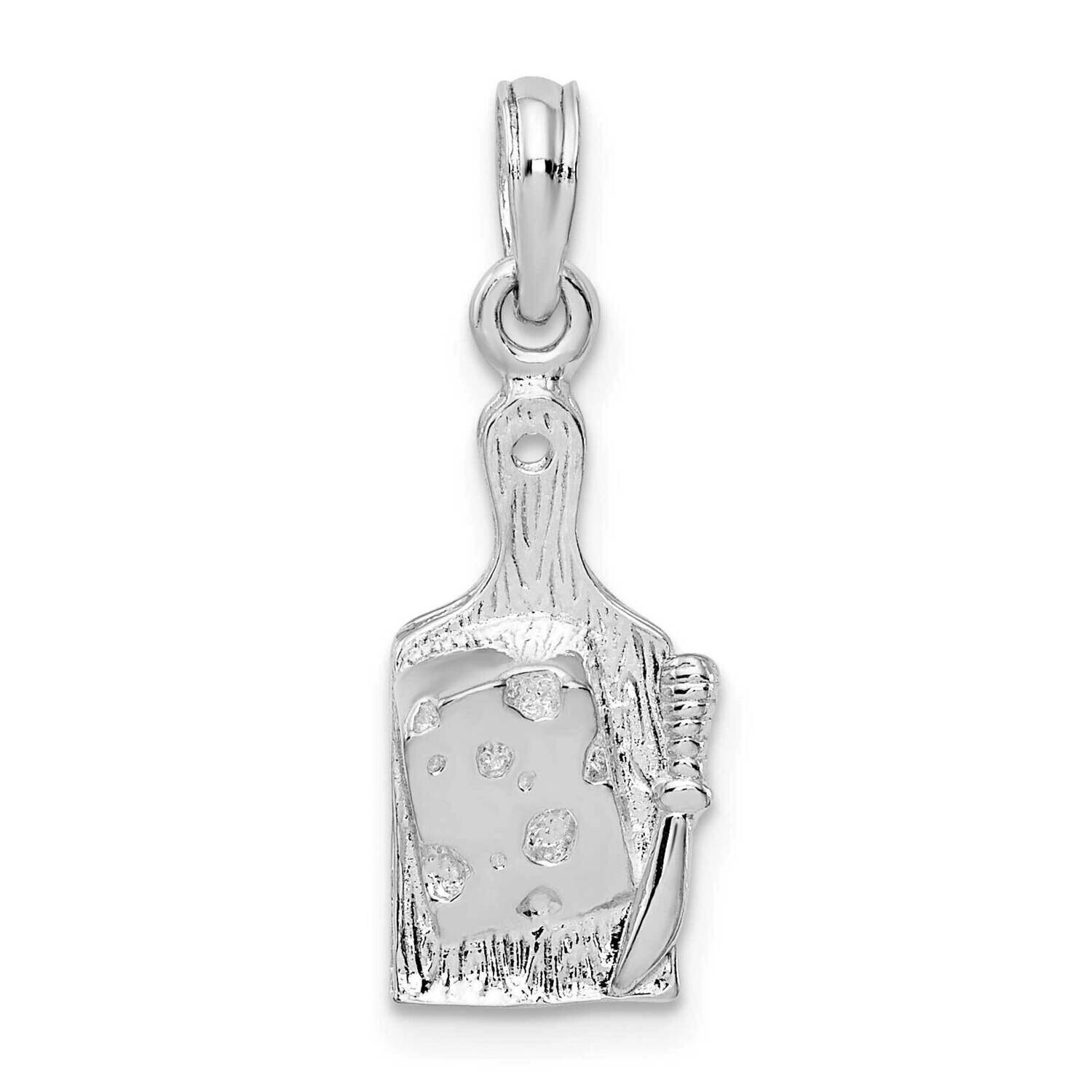 Cheese Board Knife Pendant Sterling Silver Polished QC10550, MPN: QC10550, 637218184033