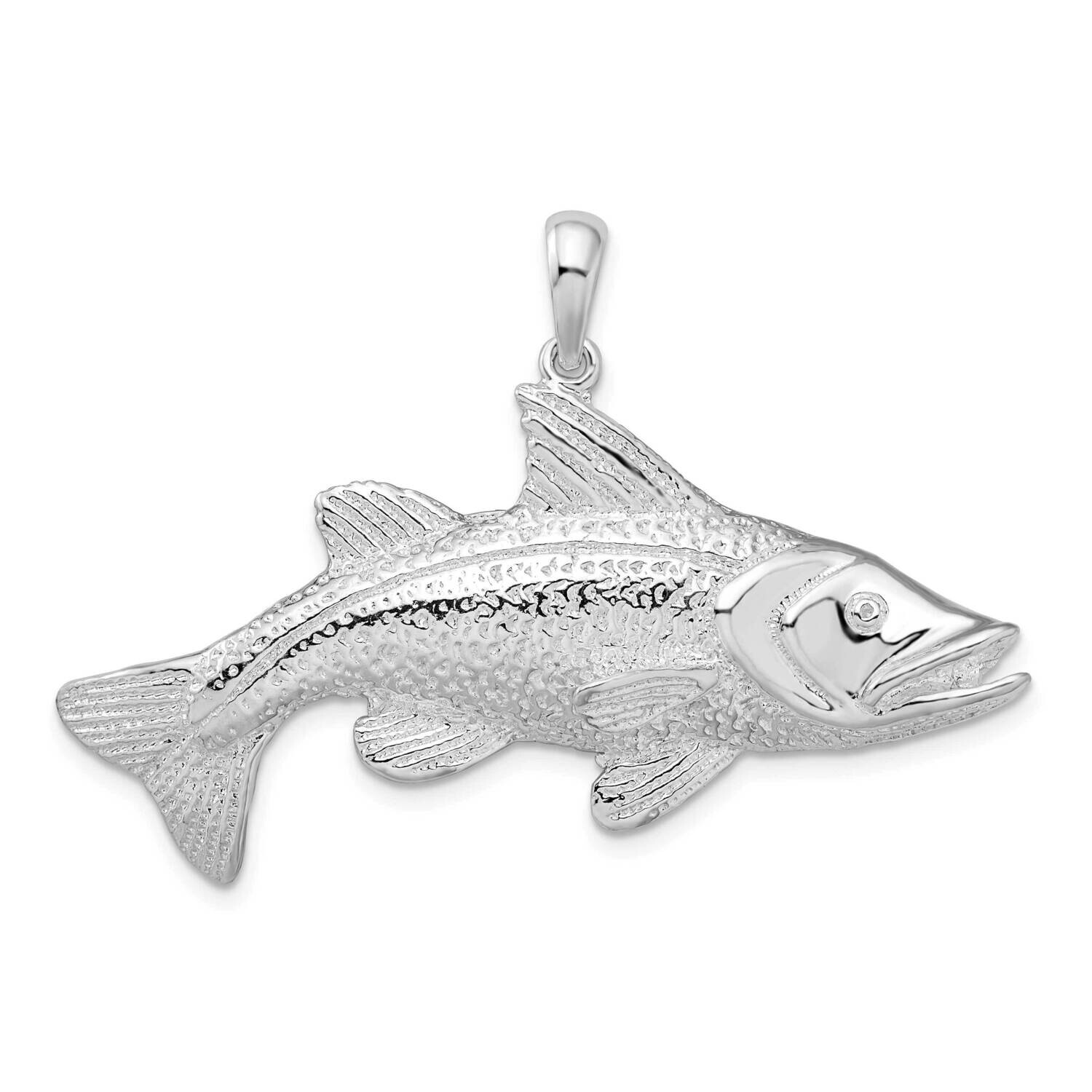 Red Fish Pendant Sterling Silver Polished QC10175, MPN: QC10175, 637218169276